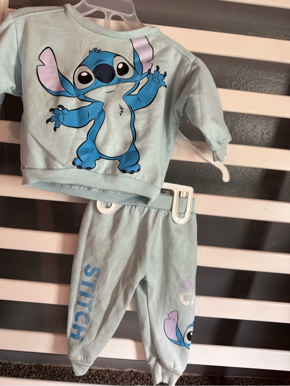 Disney Baby Boys Light Blue Stitch Matching Set